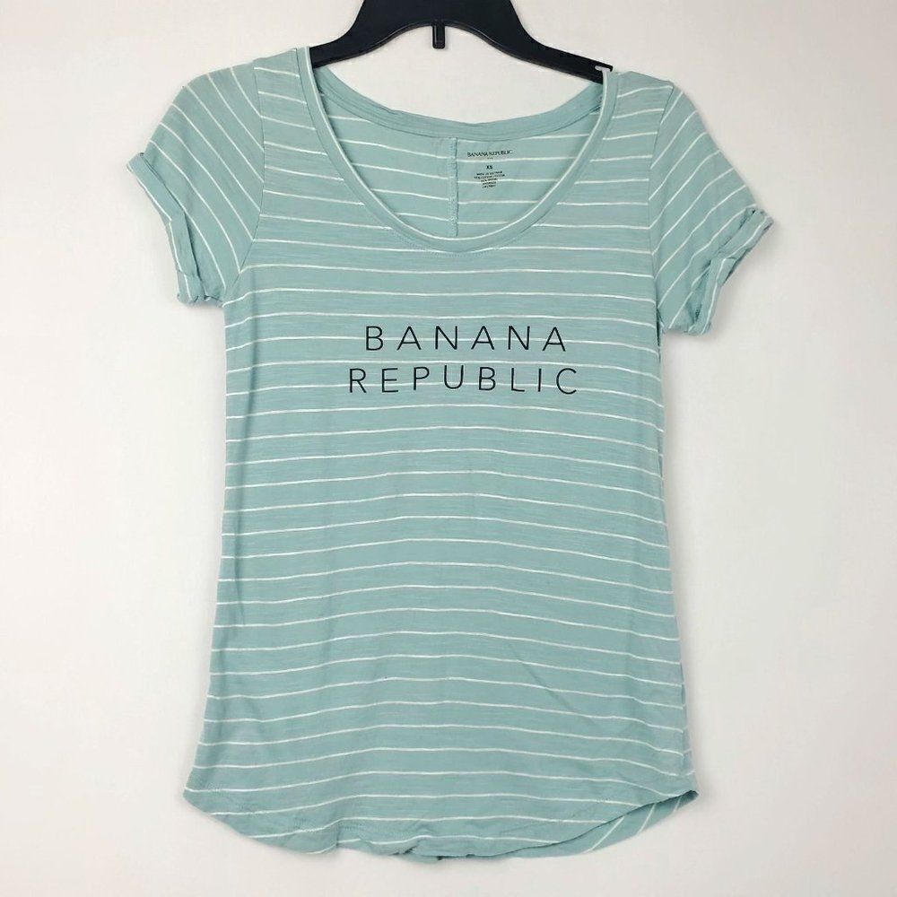 Banana Republic XS Stripe SS Shirt Top